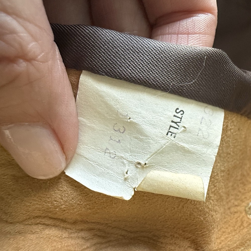 Vintage New England Sportswear Suede Leather Jacket Women's 10 Tan Coat F/W - Picture 9 of 10